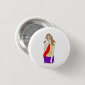 Foxy Girl Button (Vorne & Hinten)