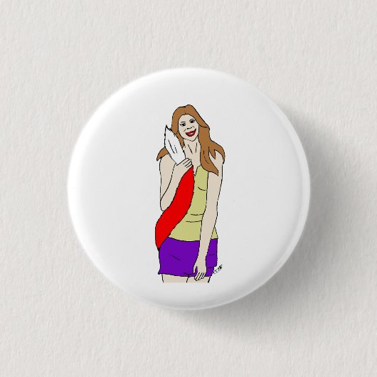 Foxy Girl Button (Vorderseite)