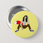 Foxy Girl Button (Vorne & Hinten)