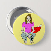 Foxy Girl Button (Vorne & Hinten)