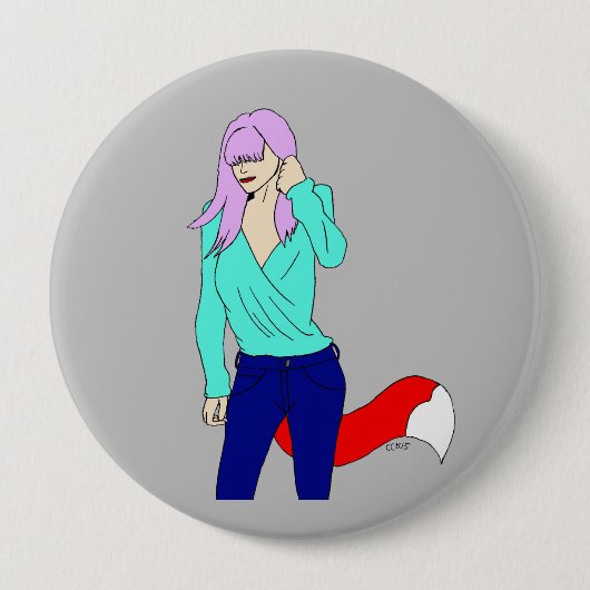 Foxy Girl Button (Vorderseite)