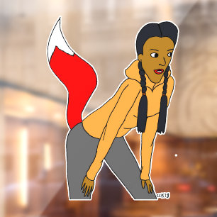 Foxy Girl Fensteraufkleber