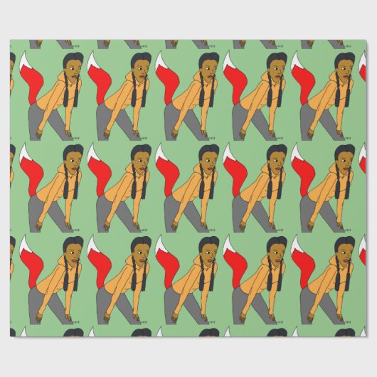 Foxy Girl Geschenkpapier (Flach)