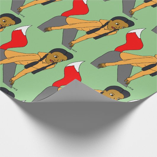 Foxy Girl Geschenkpapier (Ecke)