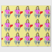 Foxy Girl Geschenkpapier (Flach)