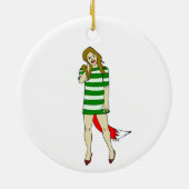 Foxy Girl Keramik Ornament (Hinten)
