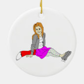 Foxy Girl Keramik Ornament (Hinten)