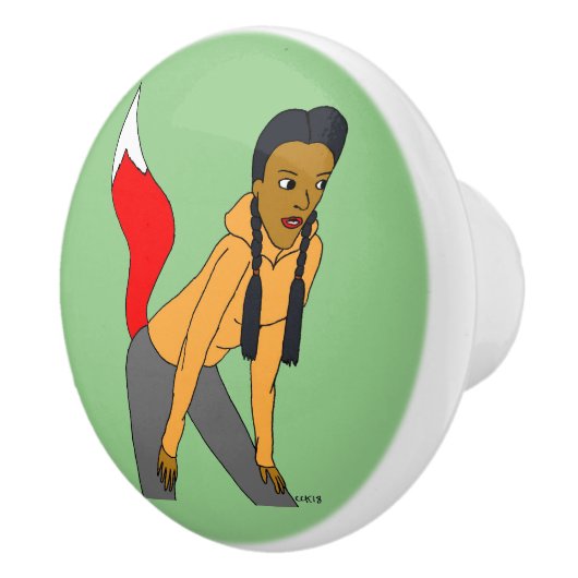 Foxy Girl Keramikknauf (Rechts)