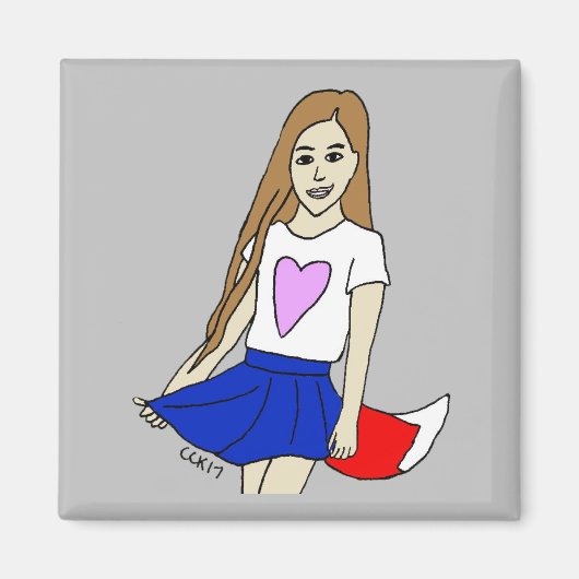 Foxy Girl Magnet (Vorne)