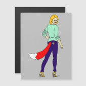Foxy Girl Magnetkarte (Vorne/Hinten)