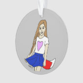 Foxy Girl Ornament (Vorderseite)
