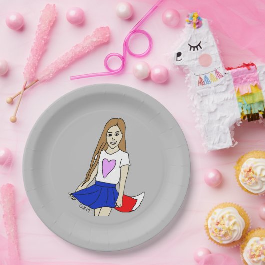 Foxy Girl Pappteller (Party)