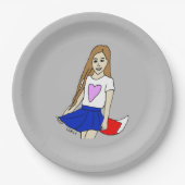 Foxy Girl Pappteller (Vorderseite)