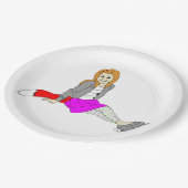 Foxy Girl Pappteller (Schrägansicht)