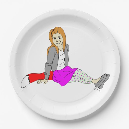 Foxy Girl Pappteller (Vorderseite)