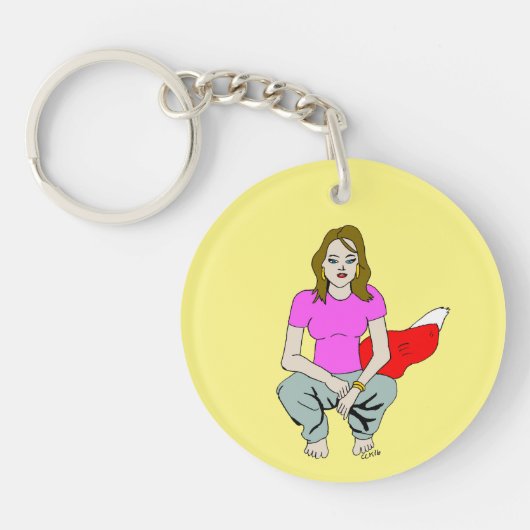 Foxy Girl Schlüsselanhänger (Vorderseite)