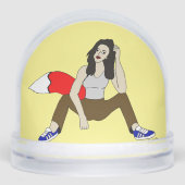 Foxy Girl Schneekugeln (Vorderseite)