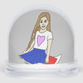 Foxy Girl Schneekugeln (Rückseite)