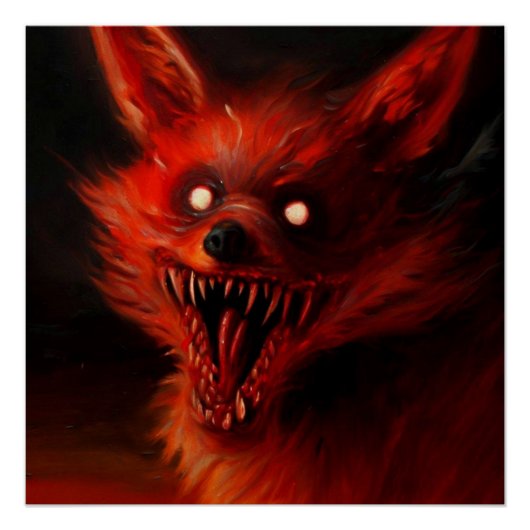 Foxy | Glossarpapier drucken Poster (Vorderseite)