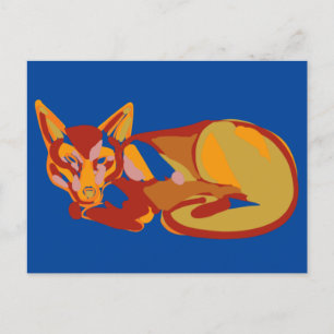 Foxy graphic design feiertagspostkarte