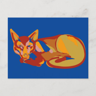 Foxy graphic design feiertagspostkarte