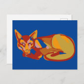 Foxy graphic design feiertagspostkarte (Vorne/Hinten)