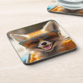 Foxy-Grin Getränkeuntersetzer (Linke Seite)