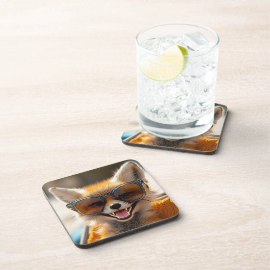 Foxy-Grin Getränkeuntersetzer (Rechte Seite)