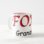 Foxy Großmutter-Tasse Zweifarbige Tasse (Vorderseite Links)