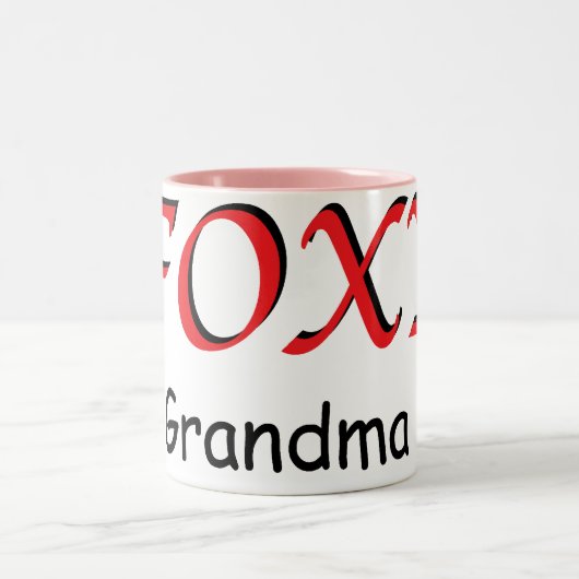 Foxy Großmutter-Tasse Zweifarbige Tasse (Mittel)