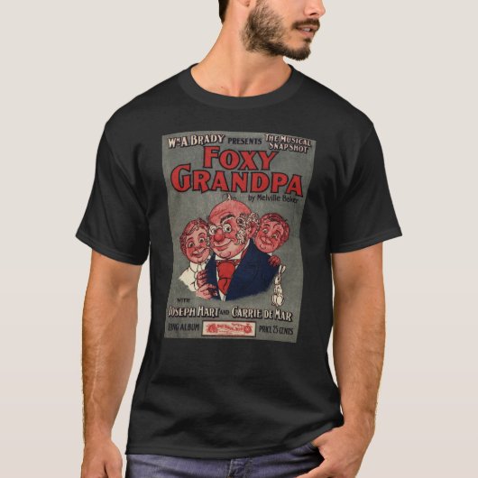 Foxy Großvater (Schwarzes) T-Shirt (Vorderseite)