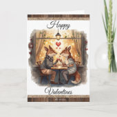 Foxy - Happy Valentines Card Karte (Vorderseite)