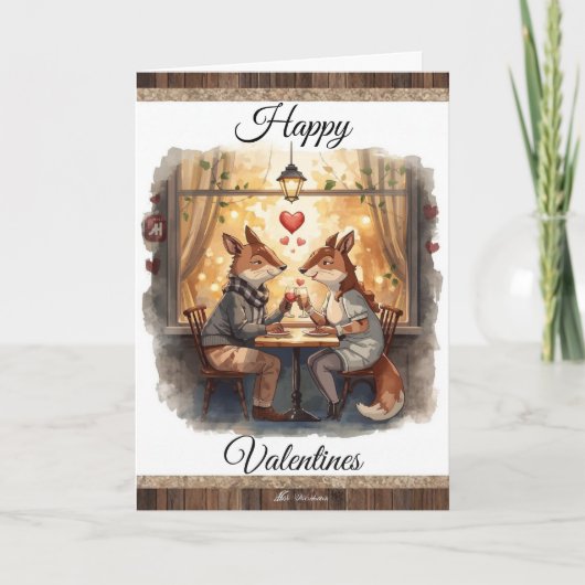 Foxy - Happy Valentines Card Karte (Vorderseite)