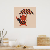 Foxy Hearts Poster (Küche)