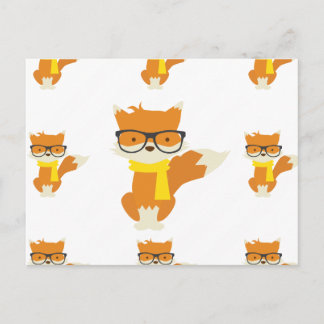 Foxy Hipster Postkarte