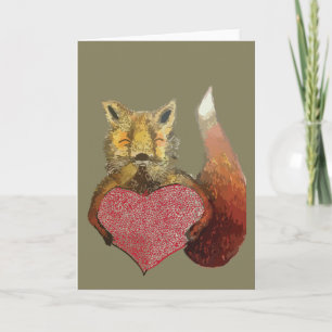 Foxy in Liebe Feiertagskarte
