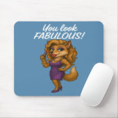 Foxy in Lila Mousepad (Mit Mouse)