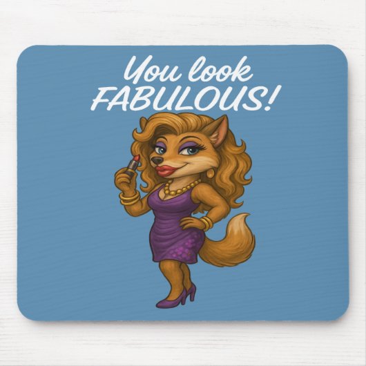 Foxy in Lila Mousepad (Vorne)