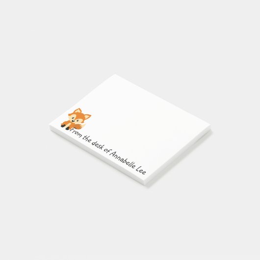 Foxy kleiner Freund Post-it Klebezettel (angewinkelt)