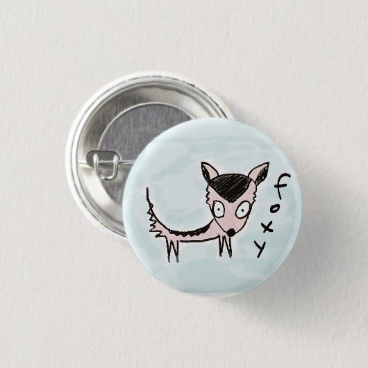 foxy Knopf Button (Vorne & Hinten)