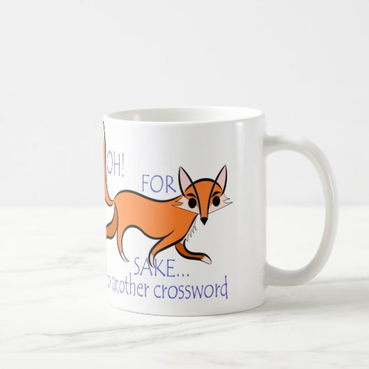 Foxy Kreuzworträtsel-Tasse des niedlichen Kaffeetasse (Rechts)