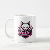 Foxy Ladies Bowling-Team-Logo Kaffeetasse (Links)