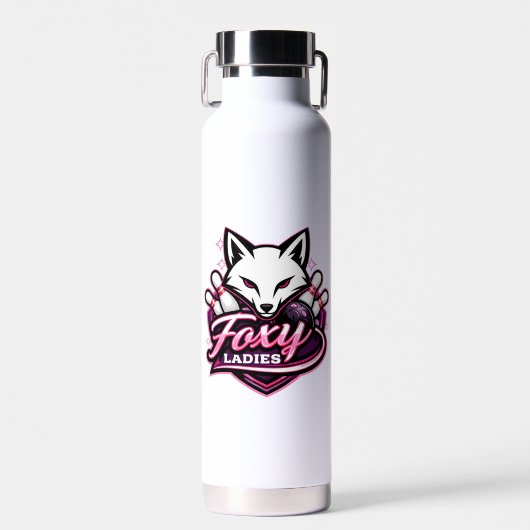 Foxy Ladies Bowling-Team-Logo Trinkflasche (Vorne)