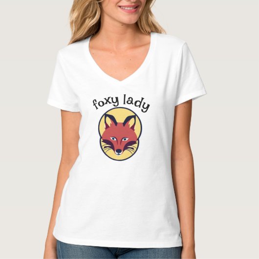 Foxy Lady Face T-Shirt (Vorderseite)
