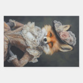 Foxy Lady Fox Decoupage Paper Geschenkpapier Set (Vorderseite)