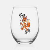 Foxy Lady Glasur Weinglas Ohne Stiel (Vorderseite)