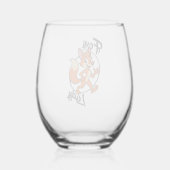 Foxy Lady Glasur Weinglas Ohne Stiel (Rückseite)