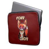 Foxy Lady | Niedlich Fox Laptopschutzhülle (Vorderseite Links)