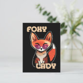 Foxy Lady | Niedlich Fox Postkarte (Stehend Vorderseite)