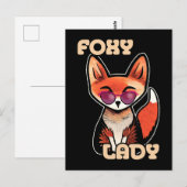 Foxy Lady | Niedlich Fox Postkarte (Vorne/Hinten)